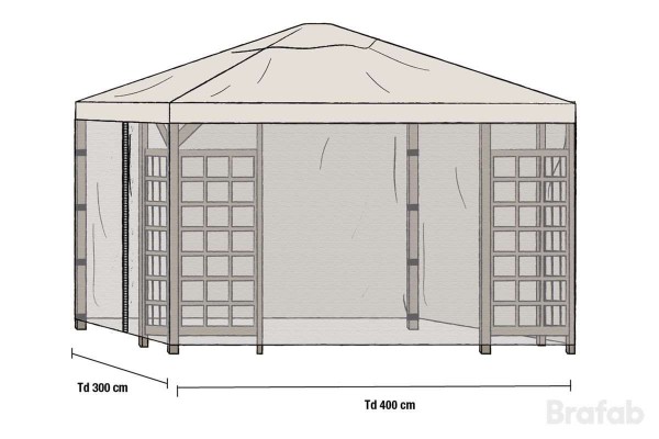 Hov Myggnät 3x4m 1par Brafab