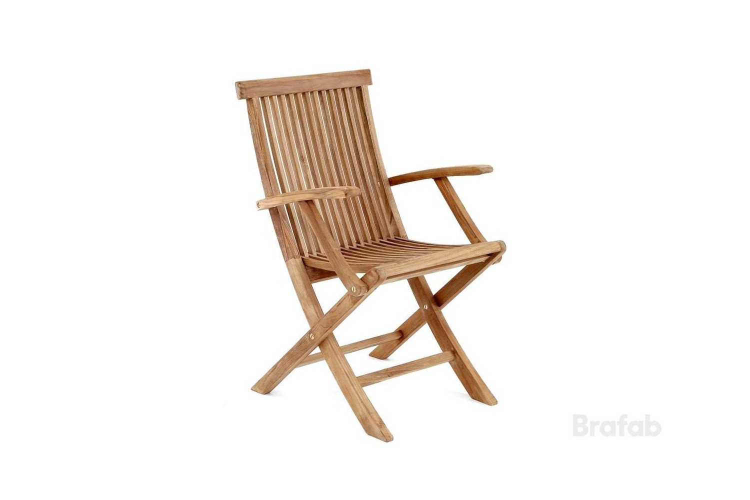 Turin karmstol teak natur Brafab