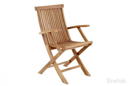 Turin karmstol teak natur Brafab