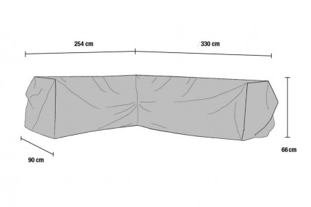 Soffskydd L330/R254x90x66 cm Brafab