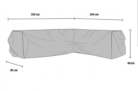 Soffskydd L254/R330x90x66 cm Brafab