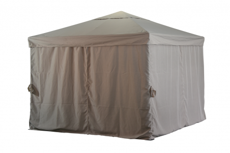 Biella paviljong 3x3m antracit/beige Brafab