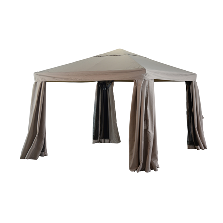 Biella paviljong 3x3m antracit/beige Brafab