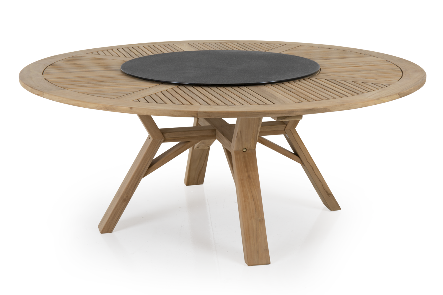 Circus matbord Ø180xH73 cm natur med snurrskiva Brafab