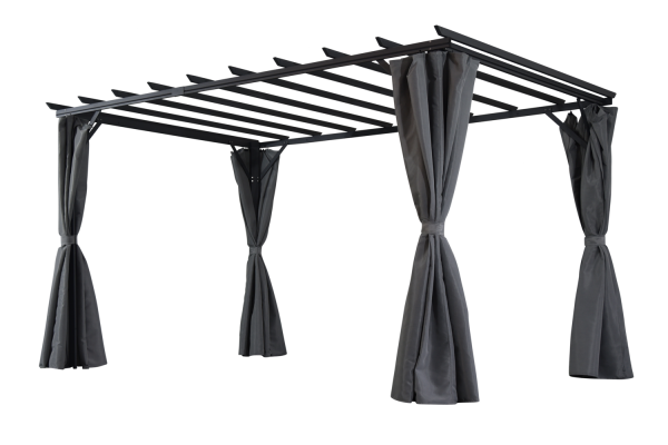 Piode pergola 3,0x3,6 antracit/grå Brafab