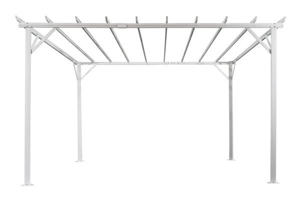 Piode pergola 3,0x3,6 vit/grå Brafab