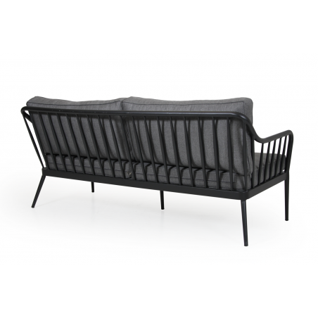 Coleville soffa 3-sits svart/grå Brafab